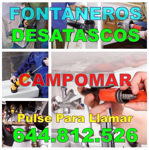 Empresas Fontaneros Campomar * Desatascos Campomar Economicos urgentes 24 horas
