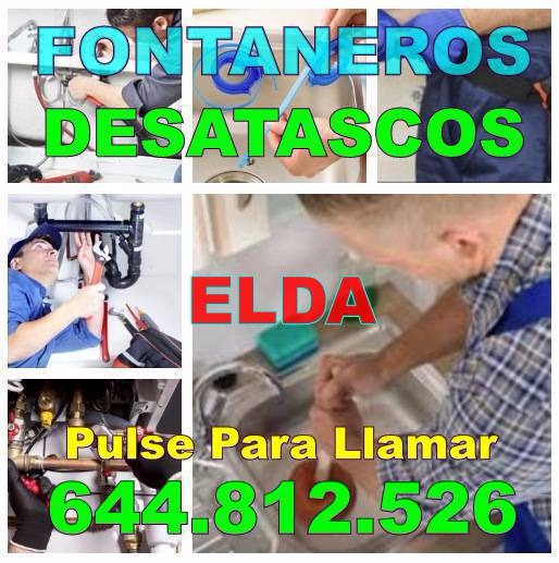 Empresas de Desatascos Elda * Fontaneros Elda Baratos urgentes 24hs