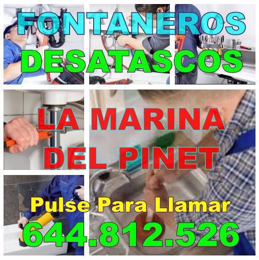 Empresa de Fontaneros La Marina Del Pinet - Desatascos La Marina Del Pinet economicos urgentes 24 horas