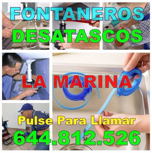 Empresas de Desatascos La Marina & Fontaneros La Marina Baratos de Urgencia 24-horas